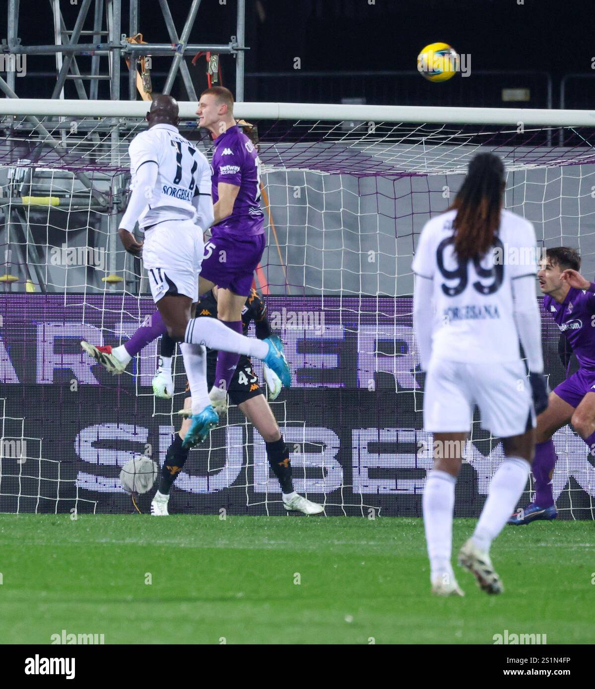 Firenze, Toscana, ITALIA. 4 gennaio 2025. Durante la partita di calcio del 04/01/2025, valida per il campionato italiano di serie A - 2024/25 a Firenze allo Stadio Artemio Franchi tra AC Fiorentina e SSC Napoli. Nella foto: Romelu Lukaku della SSC Napoli (Credit Image: © Fabio Sasso/ZUMA Press Wire) SOLO USO EDITORIALE! Non per USO commerciale! Foto Stock