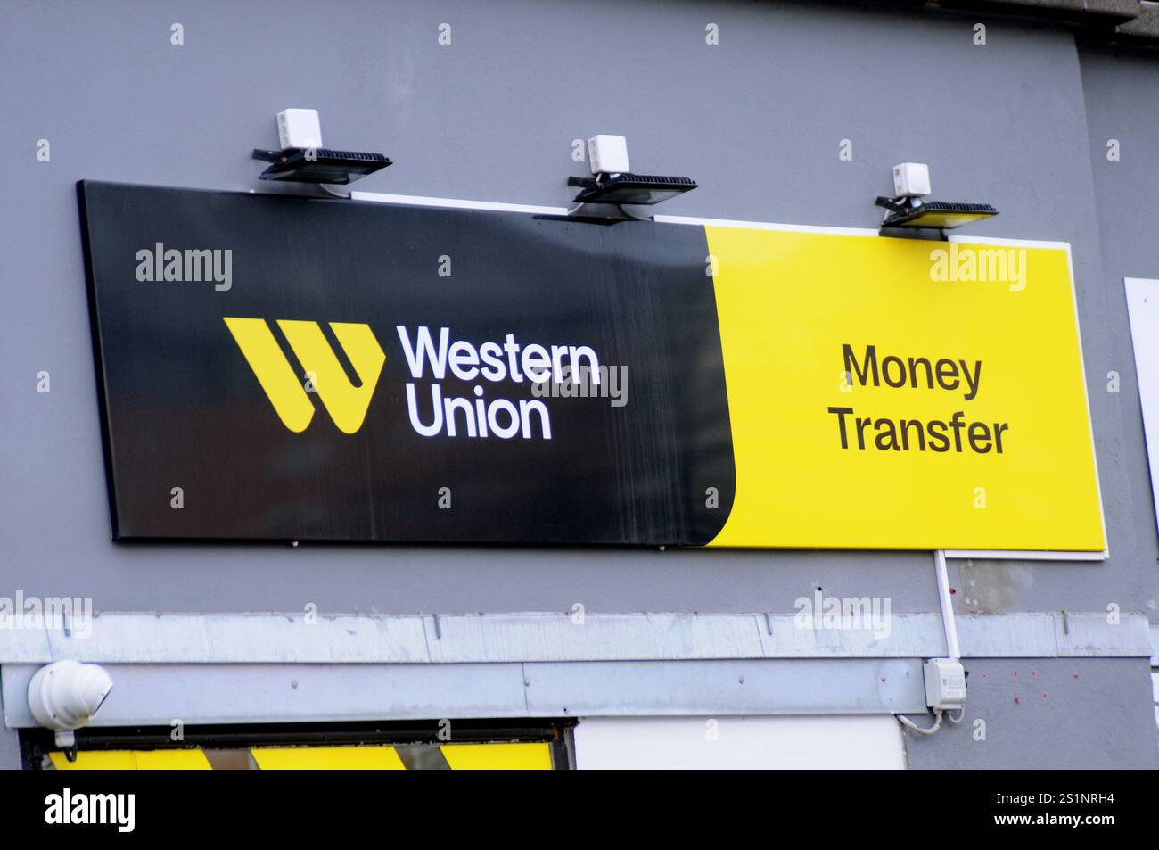 Copenaghen/Danimarca/04 gennaio 2025/ Ufficio trasferimento di denaro Western union a Copenaghen. (Foto. Francis Joseph Dean/Dean Pictures) (non per uso commerciale) Foto Stock