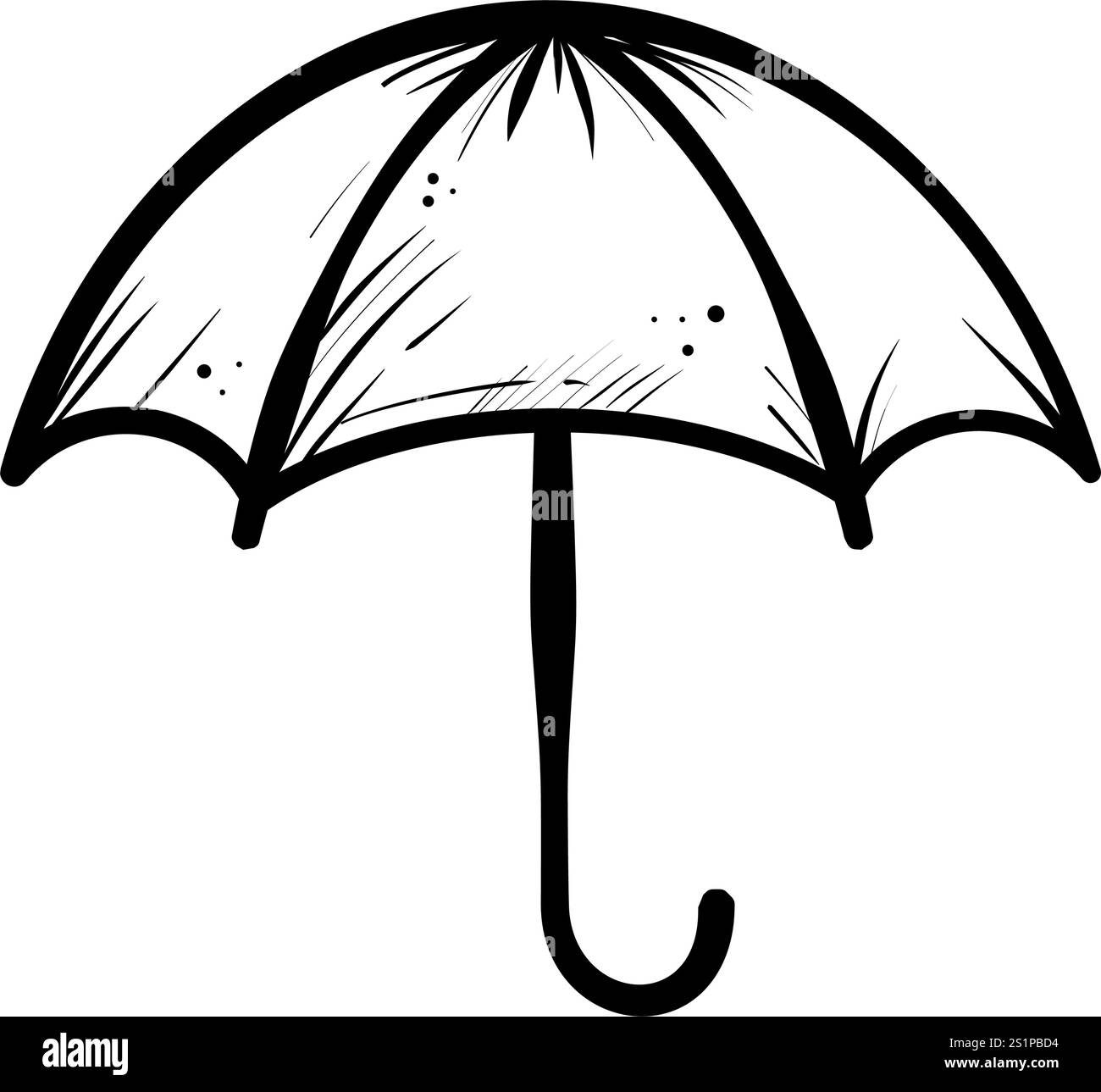 ombrello - illustrazione vettoriale retrò Illustrazione Vettoriale