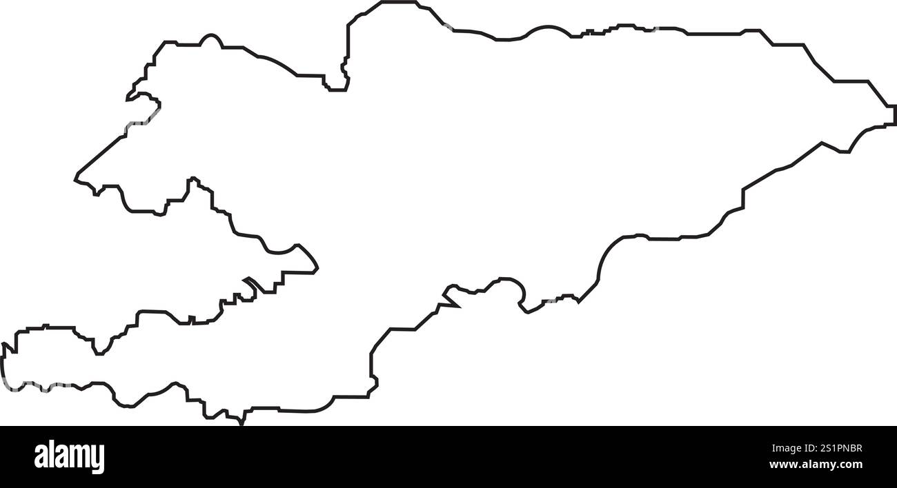 Icona mappa Kirghizistan illustrazione elemento Design Illustrazione Vettoriale