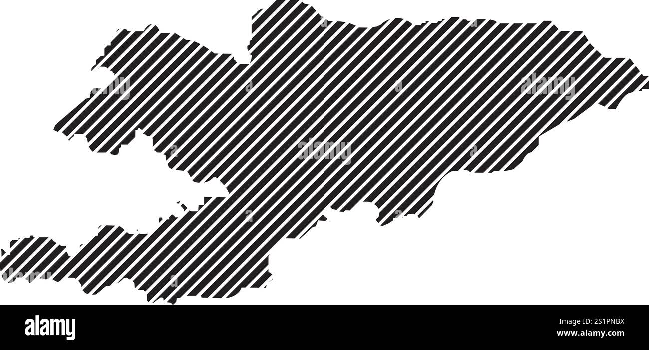 Icona mappa Kirghizistan illustrazione elemento Design Illustrazione Vettoriale