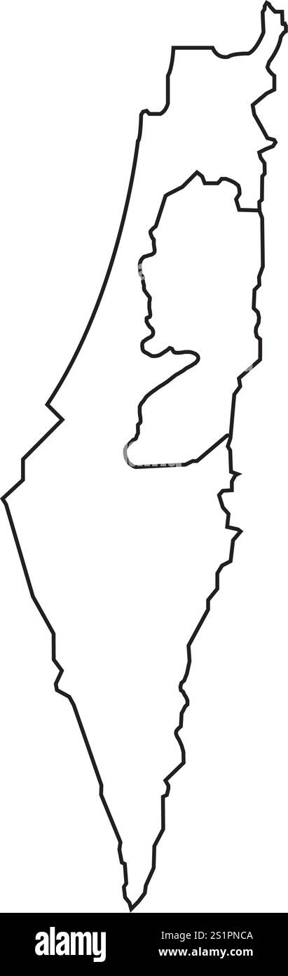 Israel Map Icon Element Design Illustrazione Vettoriale