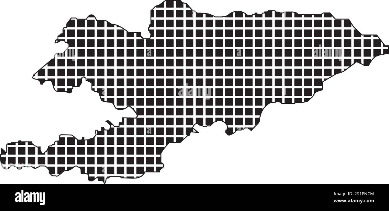 Icona mappa Kirghizistan illustrazione elemento Design Illustrazione Vettoriale