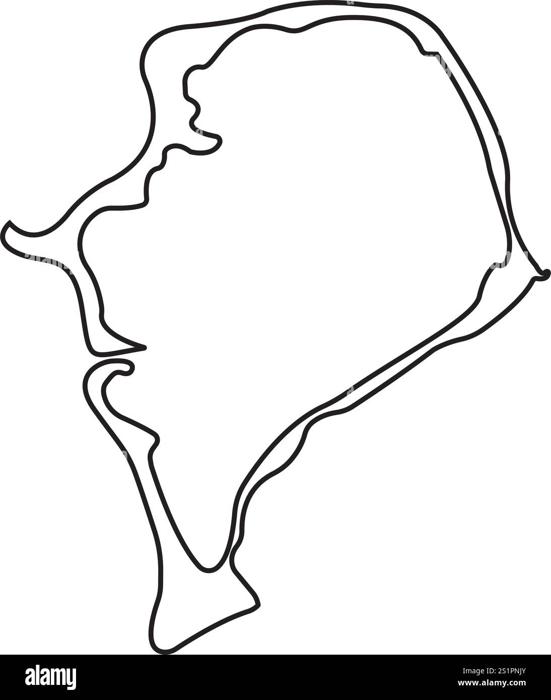 Icona Tuvalu Map Illustration Element Design. Illustrazione Vettoriale