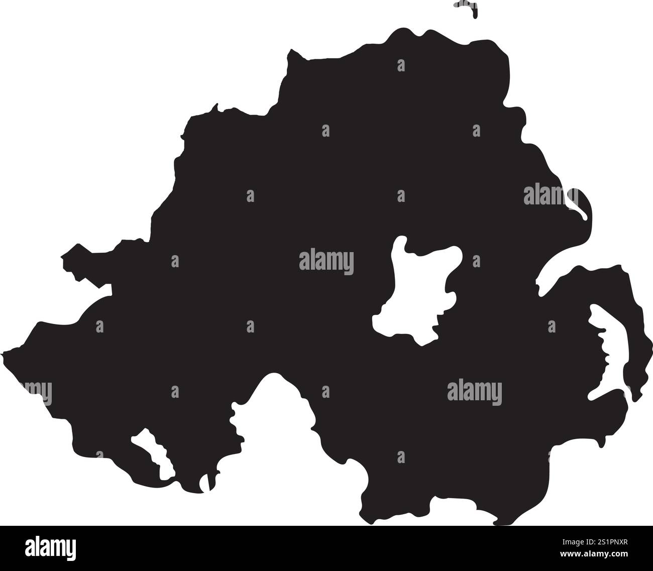 Icona Mappa dell'Irlanda del Nord illustrazione elemento Design Illustrazione Vettoriale