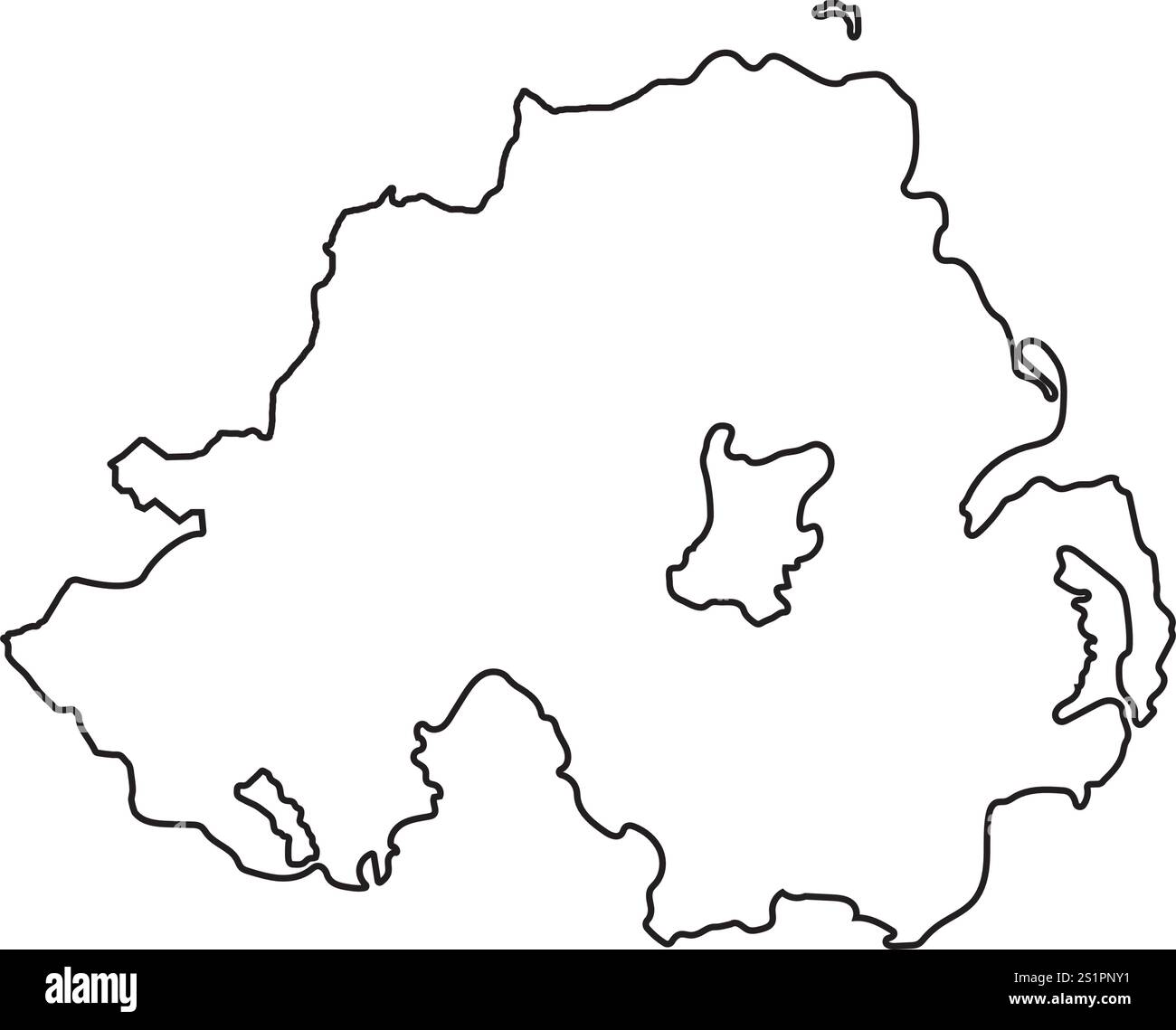 Icona Mappa dell'Irlanda del Nord illustrazione elemento Design Illustrazione Vettoriale