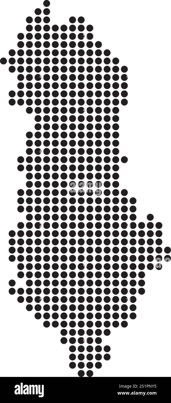 Icona mappa Albania illustrazione elemento design Illustrazione Vettoriale