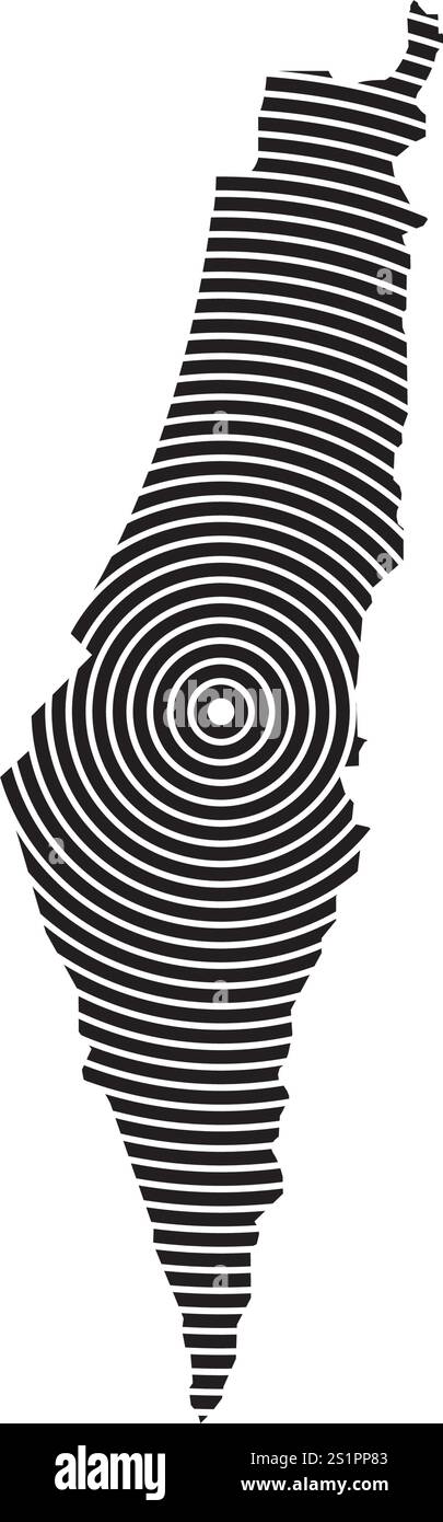 Israel Map Icon Element Design Illustrazione Vettoriale