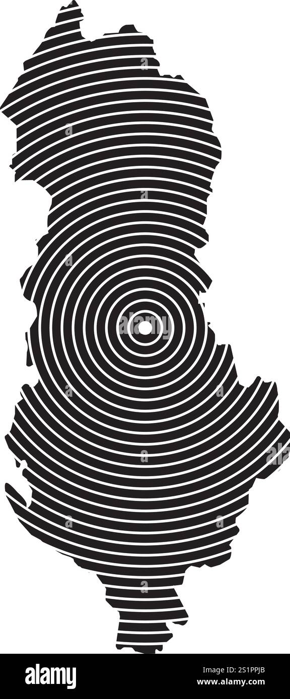 Icona mappa Albania illustrazione elemento design Illustrazione Vettoriale
