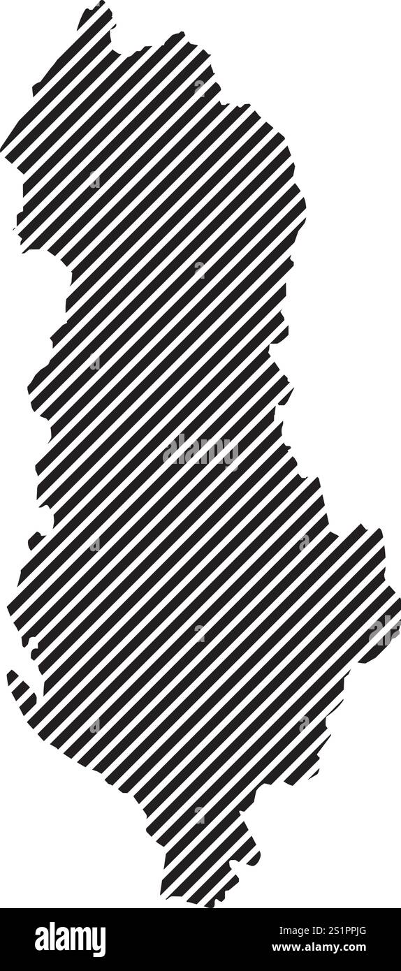 Icona mappa Albania illustrazione elemento design Illustrazione Vettoriale