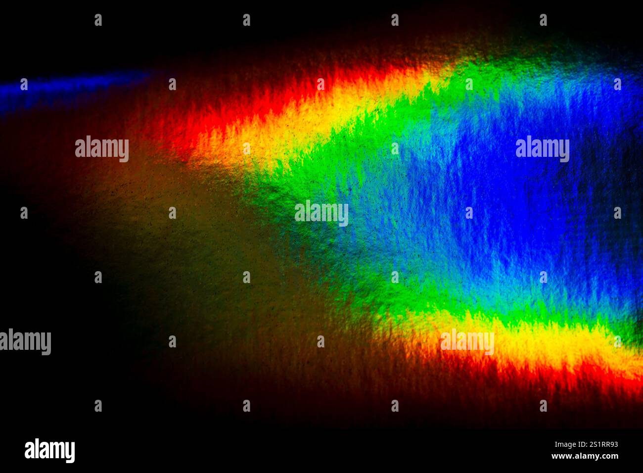 Lunghezza d'onda della luce. Spettro luce visibile. Colori combinati arcobaleno. Motivo colorato Foto Stock