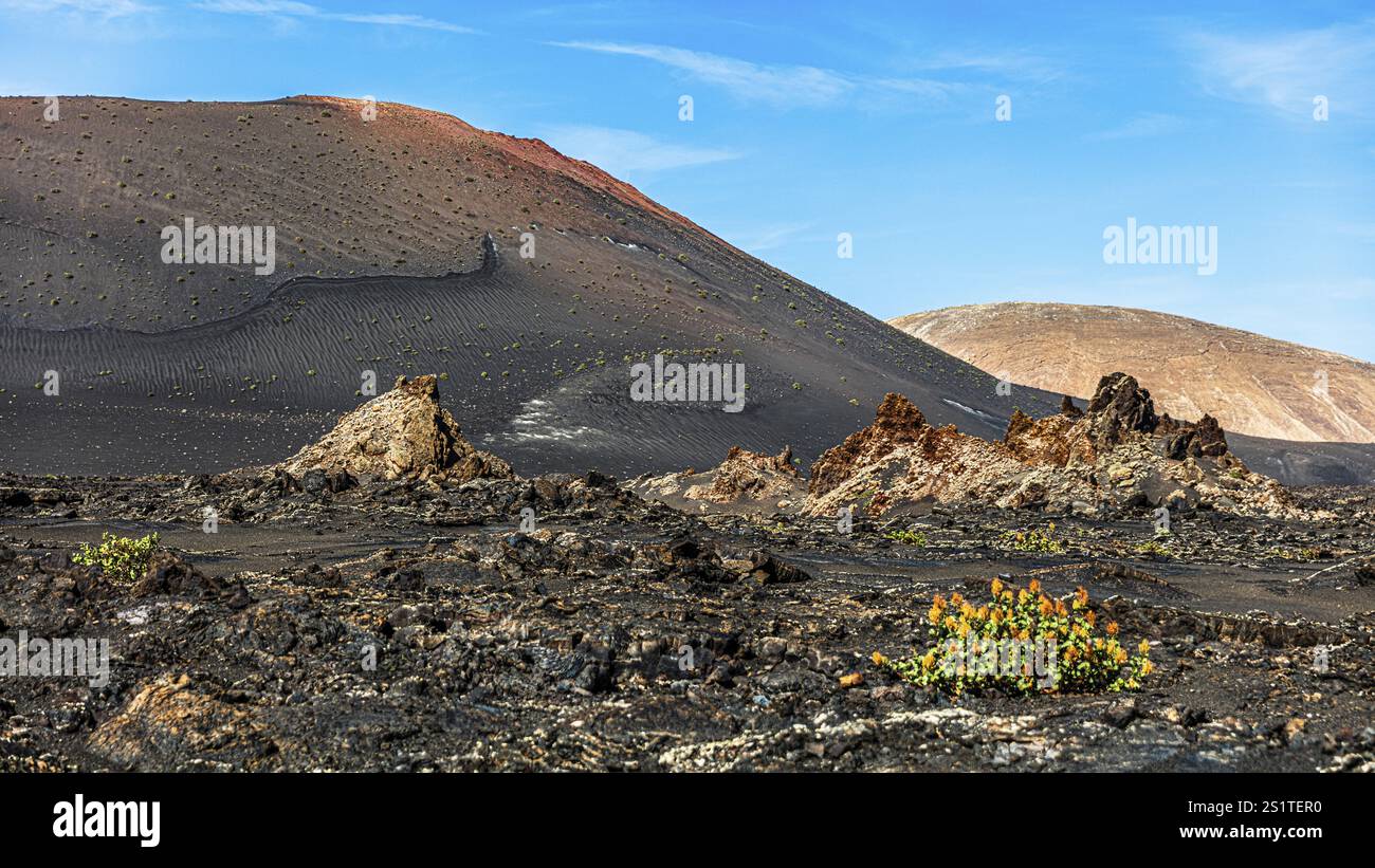 2016, Raimund Franken, Model Release:Not, Property Release: Not Timanfaya National Park, Lanzarote, Fire Mountains del Timanfaya National Park, Montana Foto Stock