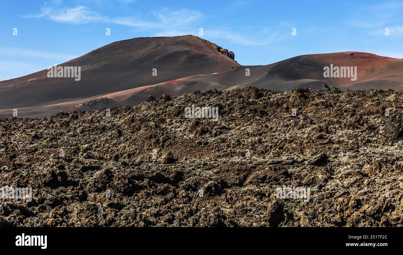 2016, Raimund Franken, Model Release:Not, Property Release: Not Timanfaya National Park, Lanzarote, Fire Mountains del Timanfaya National Park, Montana Foto Stock
