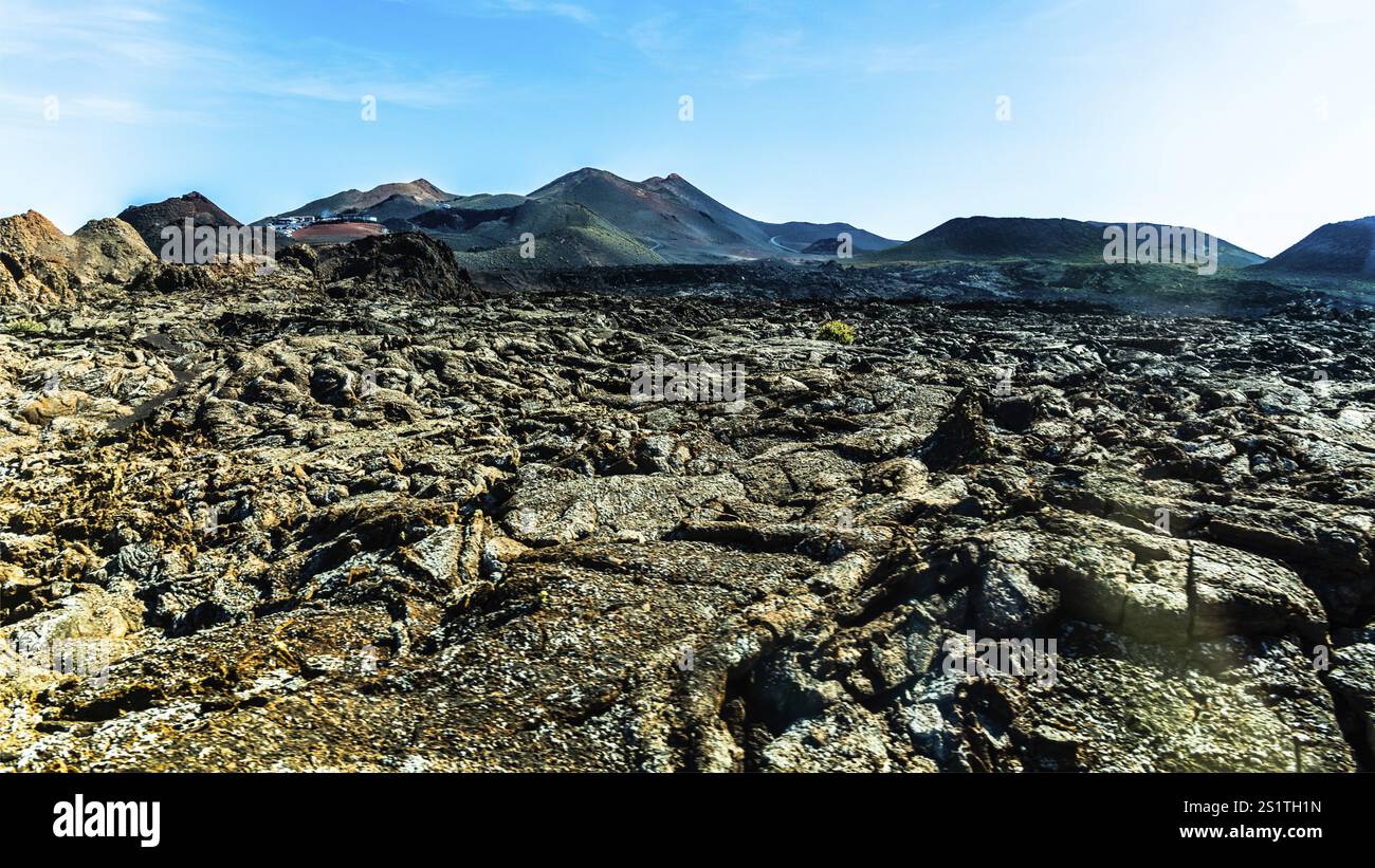 2016, Raimund Franken, Model Release:Not, Property Release: Not Timanfaya National Park, Lanzarote, Fire Mountains del Timanfaya National Park, Montana Foto Stock