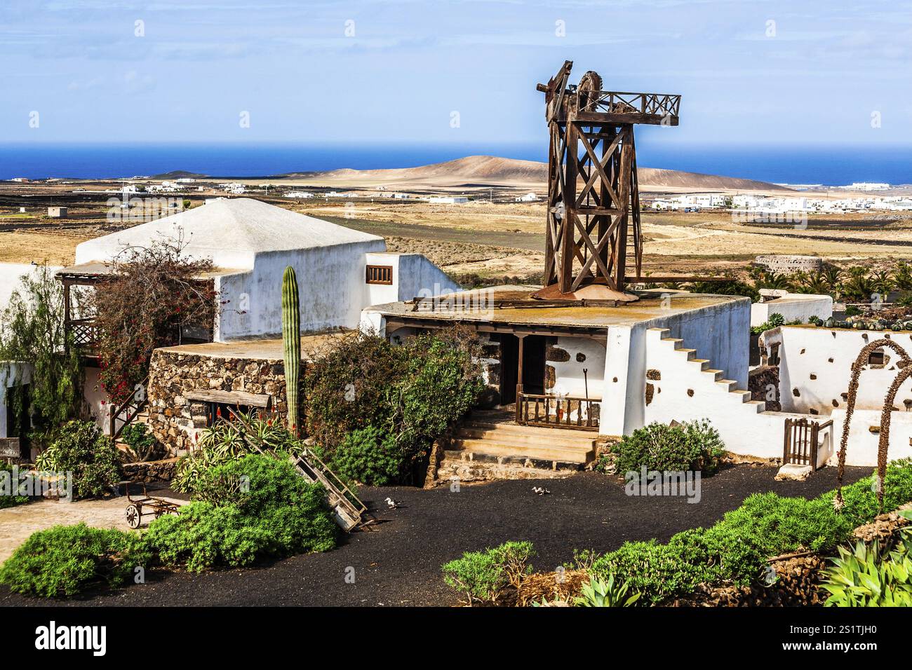 2016, Tiagua, Lanzarote, Farm Museum El Patio, Tiagua, ESP, Spagna, Isole Canarie, isole Canarie, Oceano Atlantico, Lanzarote, riserva della biosfera, volca Foto Stock