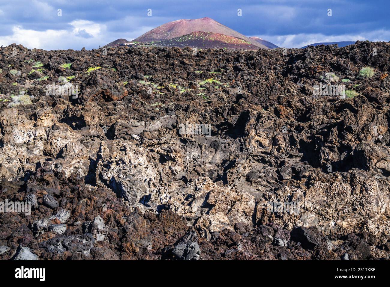 2016, Parco Nazionale di Timanfaya, Lanzarote, Monti del fuoco del Parco Nazionale di Timanfaya, Montanas del Fuego, ESP, Spagna, Isole Canarie, isole Canarie, A. Foto Stock