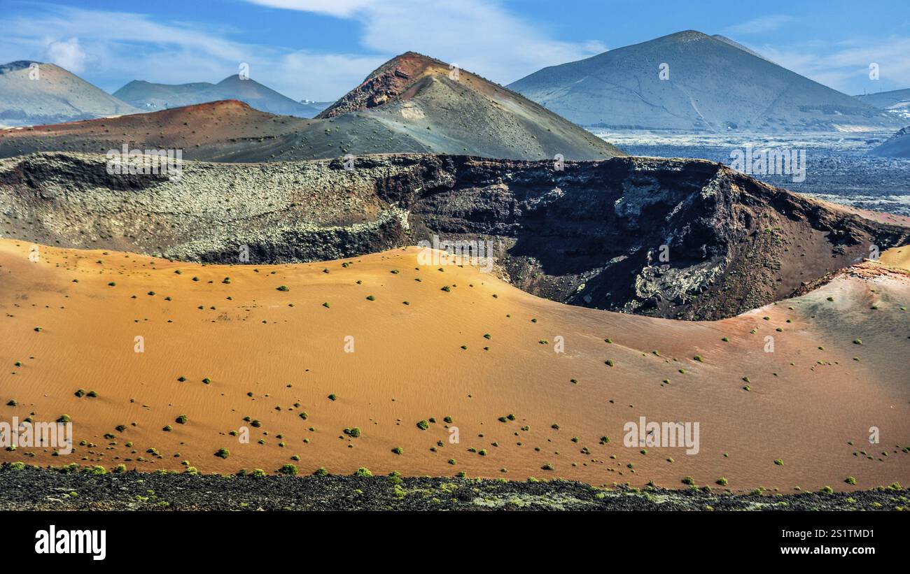 2016, Raimund Franken, Model Release:Not, Property Release: Not Timanfaya National Park, Lanzarote, Fire Mountains del Timanfaya National Park, Montana Foto Stock