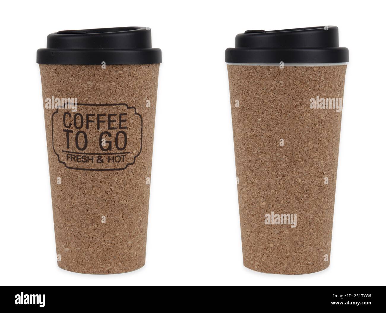 Kaffee- oder Teetasse isoliert auf weissem Hintergrund Foto Stock