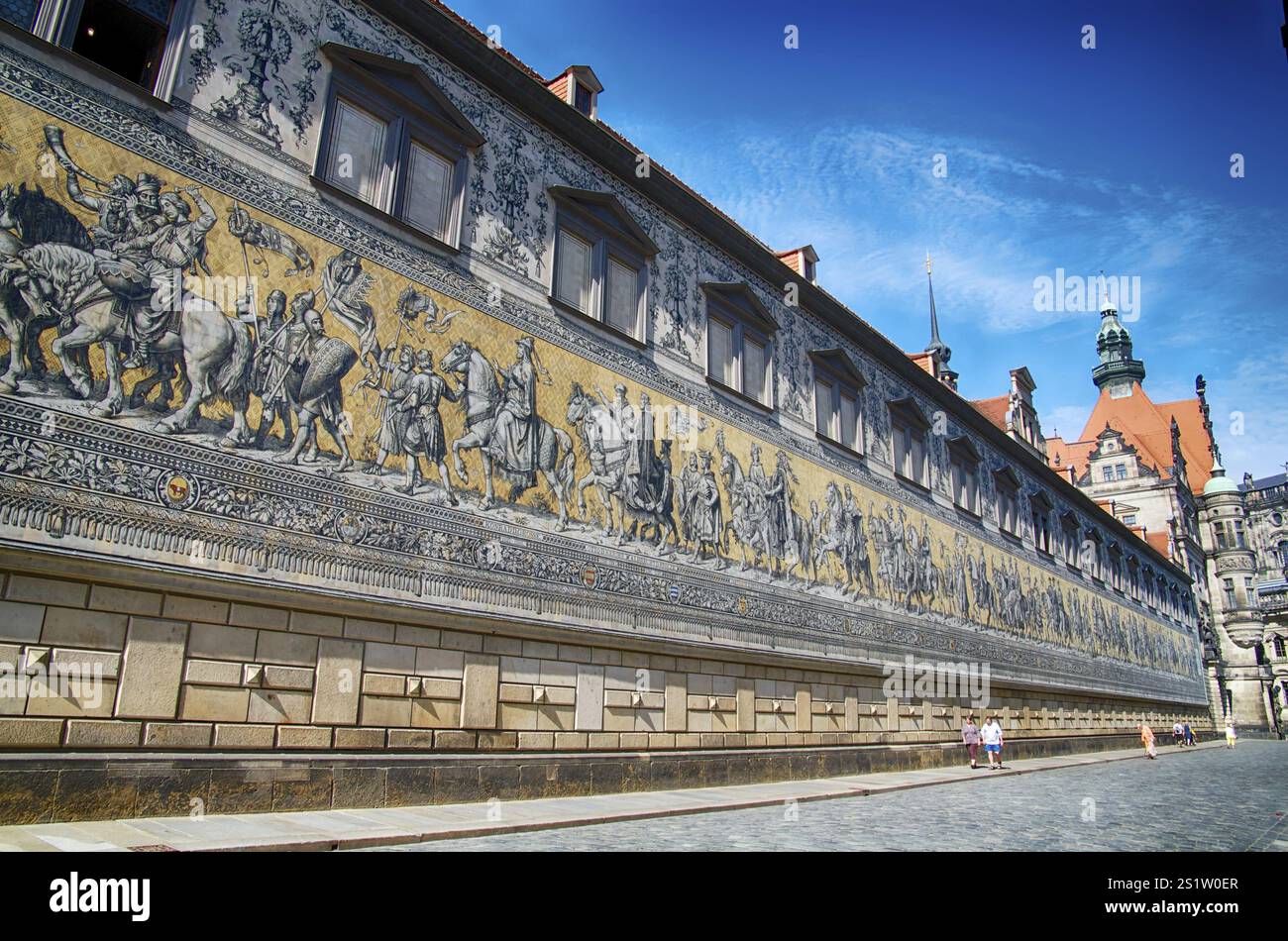 Famosi edifici di Dresda Foto Stock Famosi edifici di Dresda Foto Stock