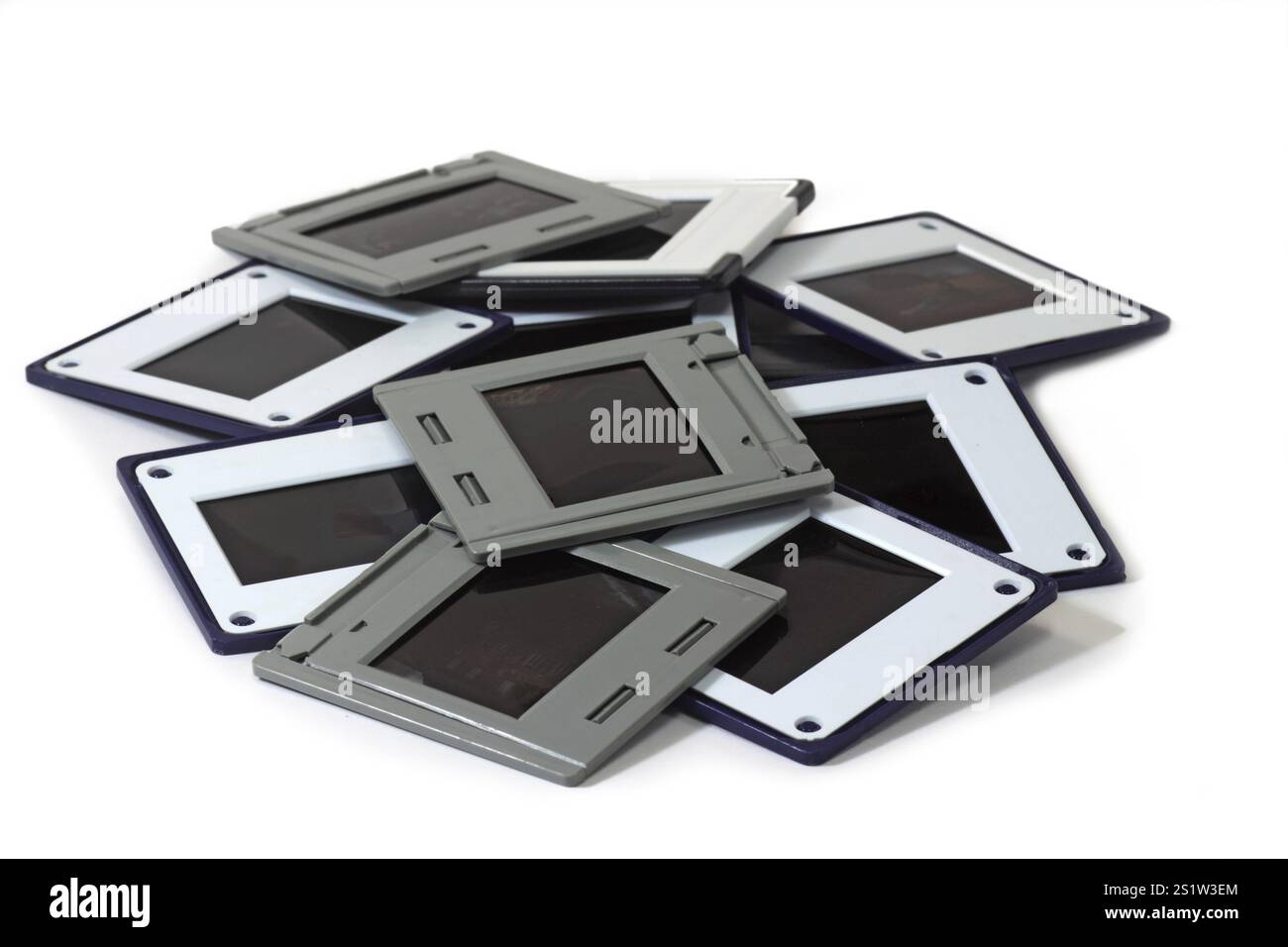 Vetrini incorniciati in una pila Foto Stock