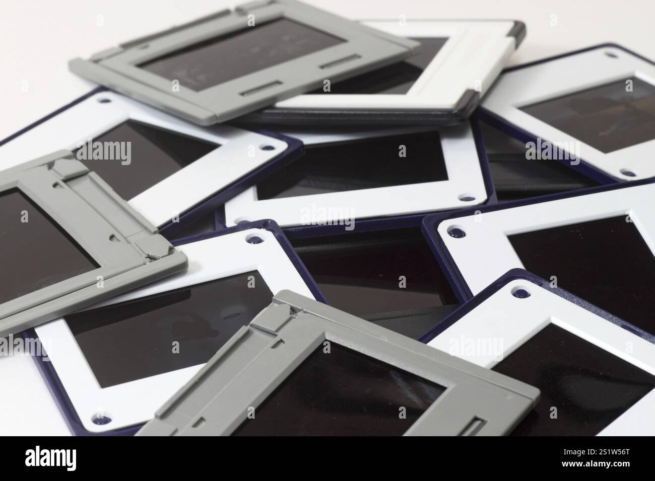 Vetrini incorniciati in una pila Foto Stock