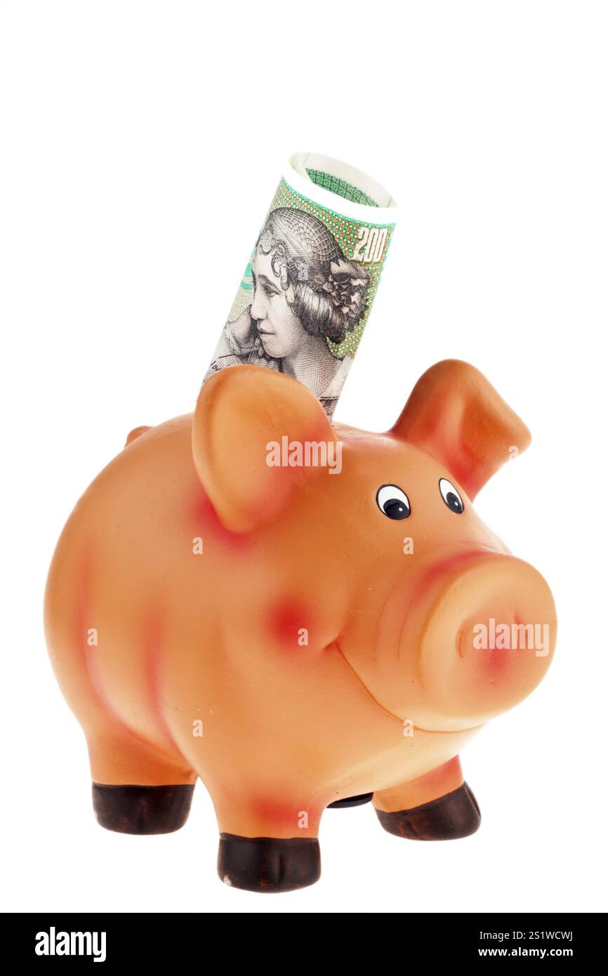 Corone danesi. Valuta dalla Danimarca in Europa. Con un salvadanaio. Austria Foto Stock