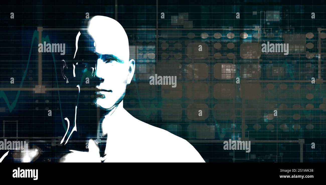 Sistemi di intelligenza artificiale e autonomo e industria del sistema Foto Stock