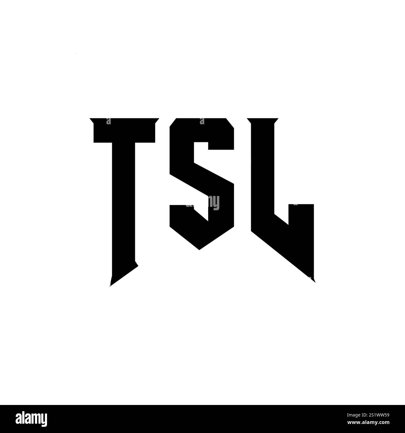 Logo TSL Letter per l'azienda tecnologica. Combinazione di colori bianco e nero con logo TSL. Logo TSL, vettore TSL, design TSL, icona TSL, TSL alph Illustrazione Vettoriale