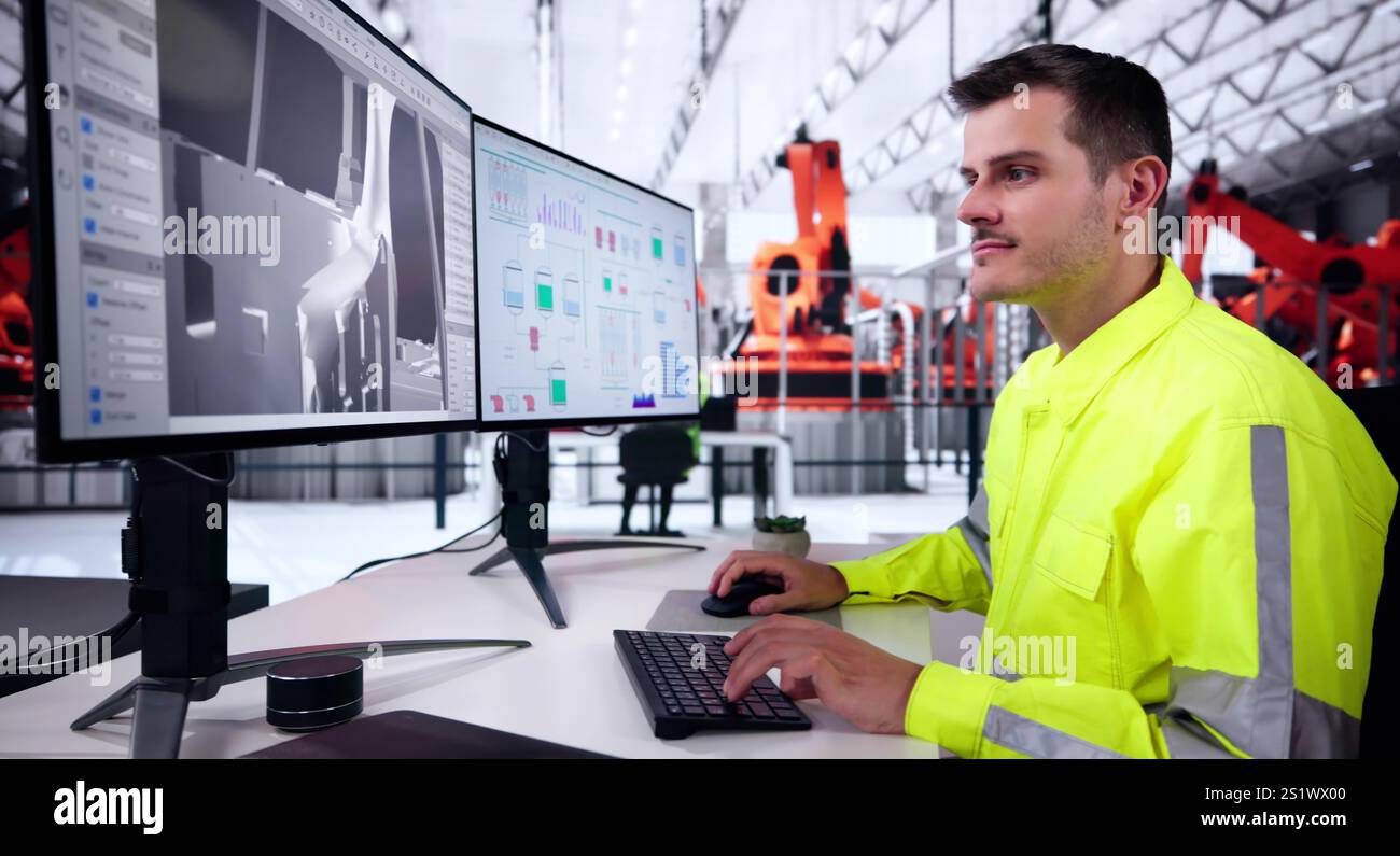 Fabbrica di automobili software CAD 3D per computer automobilistici Foto Stock