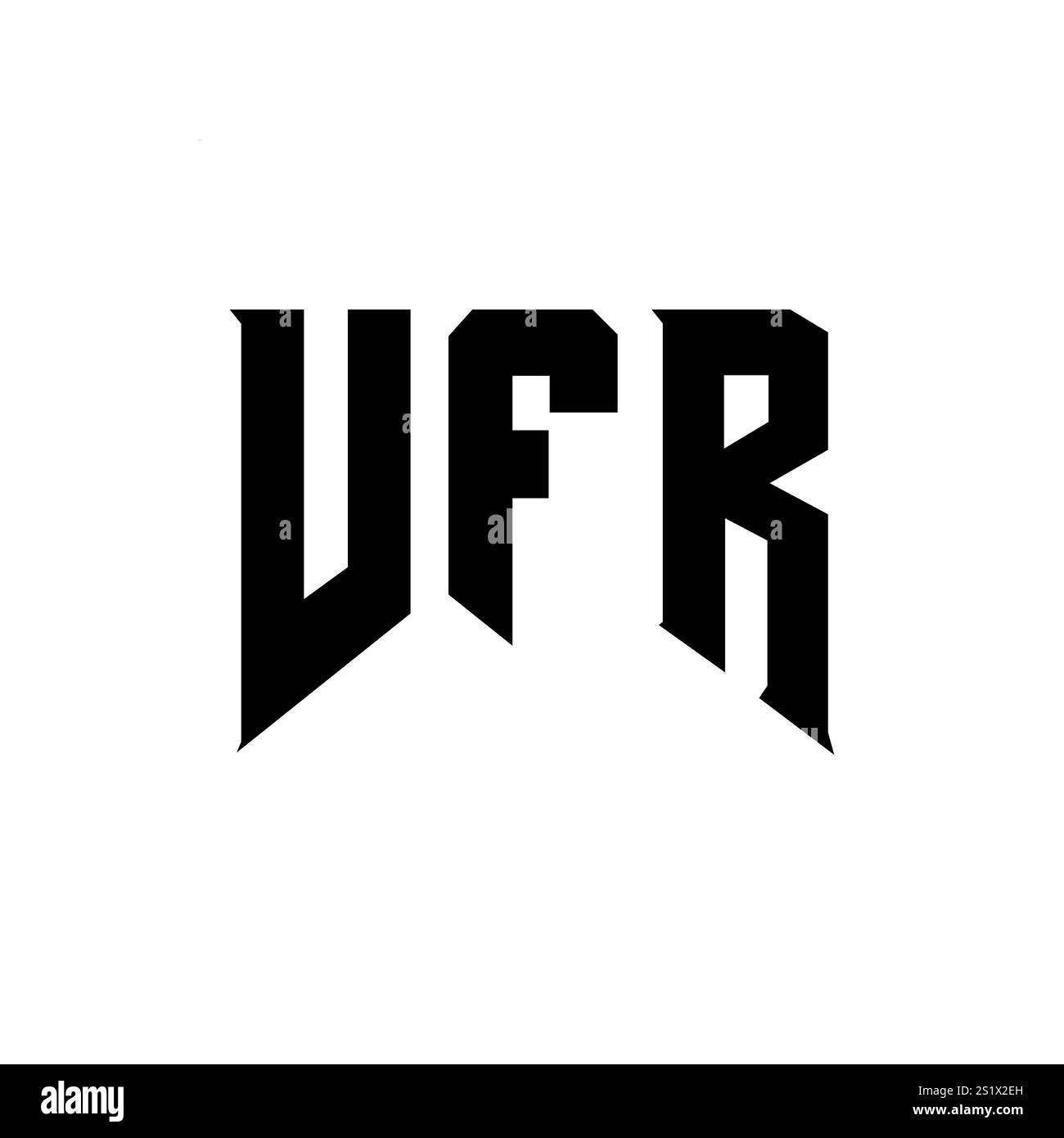 Logo VFR Letter per l'azienda tecnologica. Combinazione di colori bianco e nero con logo VFR. Logo VFR, vettore VFR, design VFR, icona VFR, alph VFR Illustrazione Vettoriale