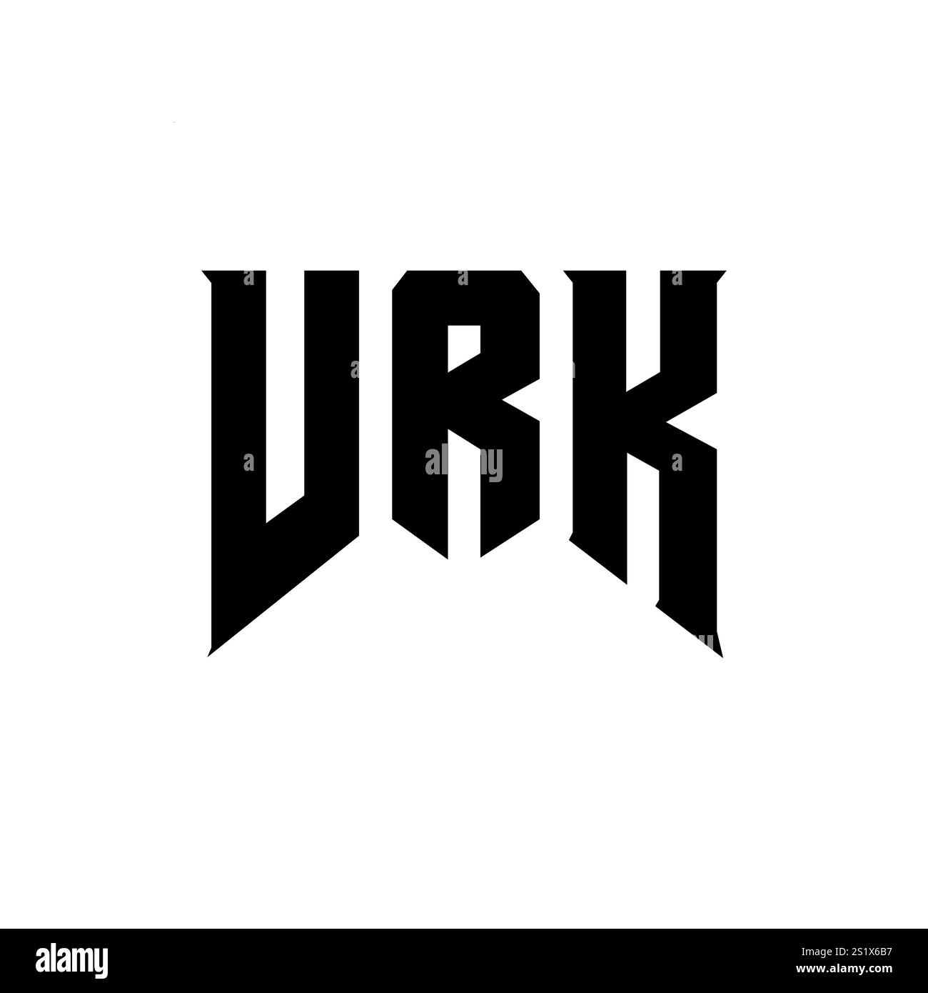 Design del logo VRK Letter per l'azienda tecnologica. Design con logo VRK, combinazione di colori bianco e nero. Logo VRK, vettore VRK, design VRK, icona VRK, alph VRK Illustrazione Vettoriale