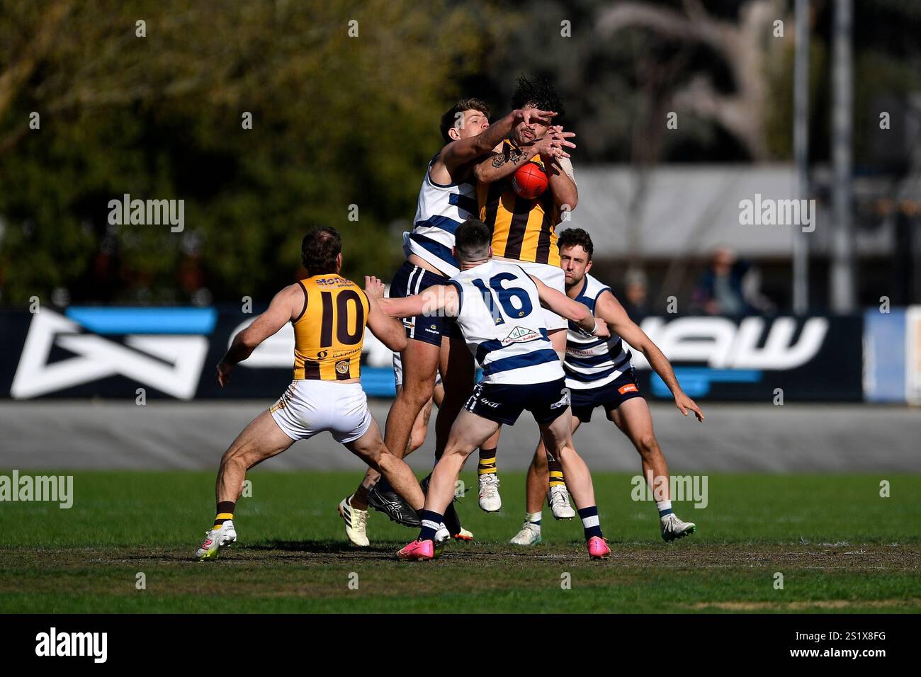 WANGARATTA, AUSTRALIA. 7 SETTEMBRE 2024. Yarrawonga Football Club vs Wangaratta Rovers Football Club nella Ovens & Murray Football Netball League semi Foto Stock