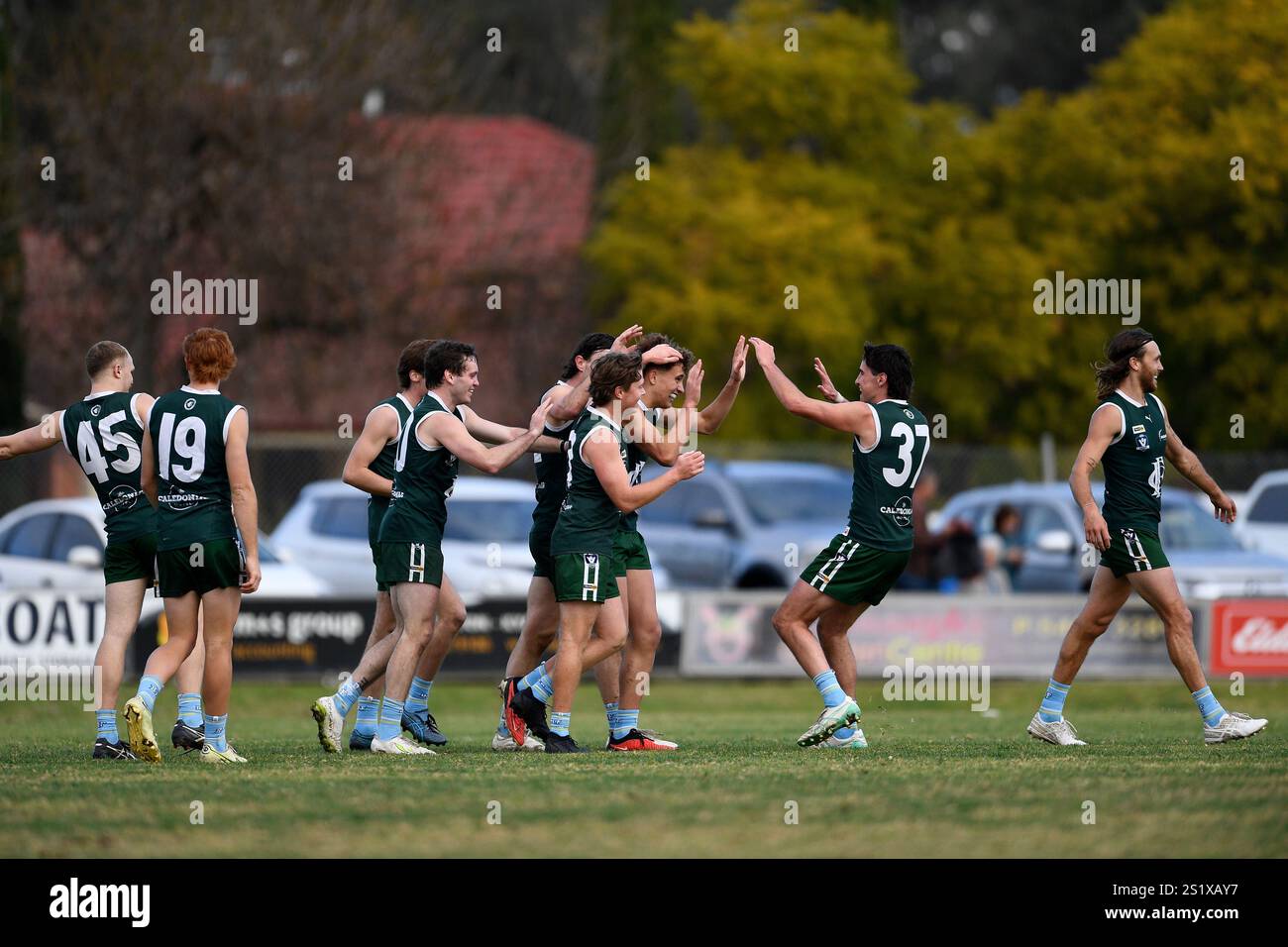 ECHUCA, AUSTRALIA 15 giugno 2024. Australian Rules Football, Goulburn Valley Football League Round 10. Gli Echuca Bombers affrontano gli Shepparton Bears Foto Stock