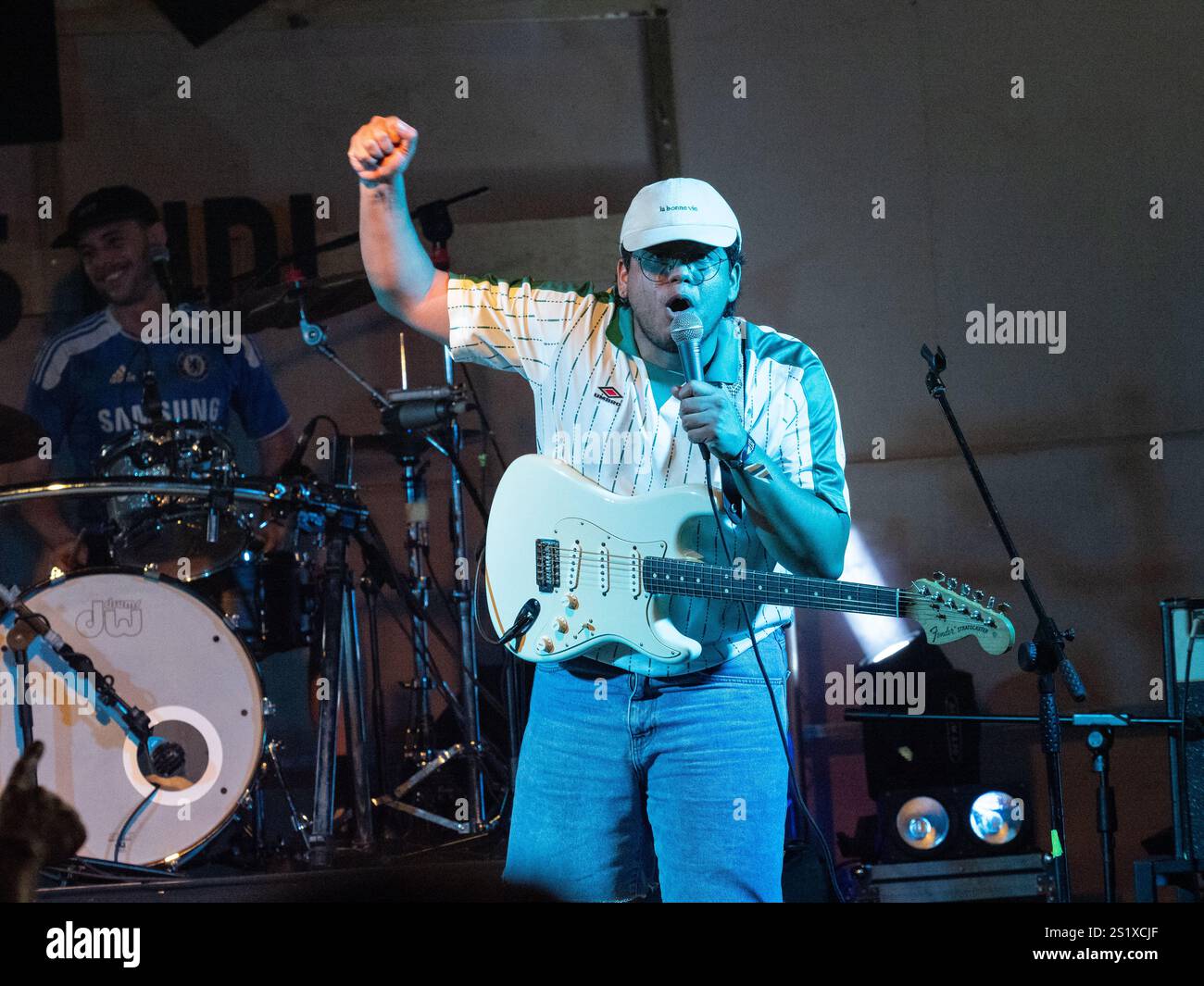 Cetina, Spagna. 28 luglio 2024. Sebas di Galgo Diamante si esibisce in concerto durante il CetIN Festival tenutosi a Cetina (Spagna). © Valentin Sama-Rojo/Alamy Live News. Foto Stock