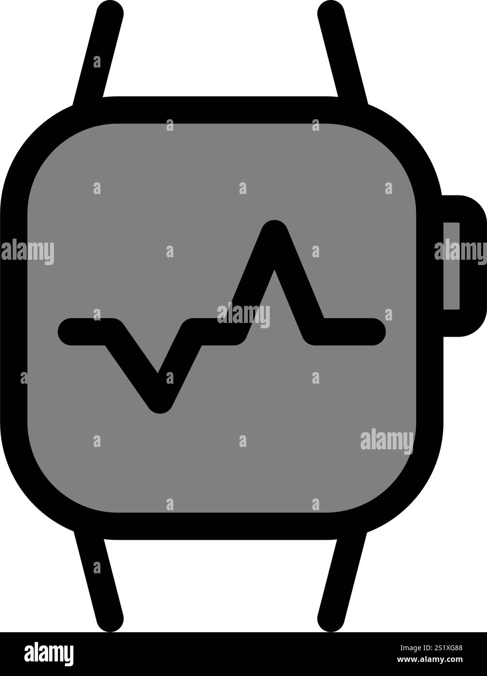 Fitness Health tracker per misurare BPM ed EGC - simbolo icona piatta Illustrazione Vettoriale