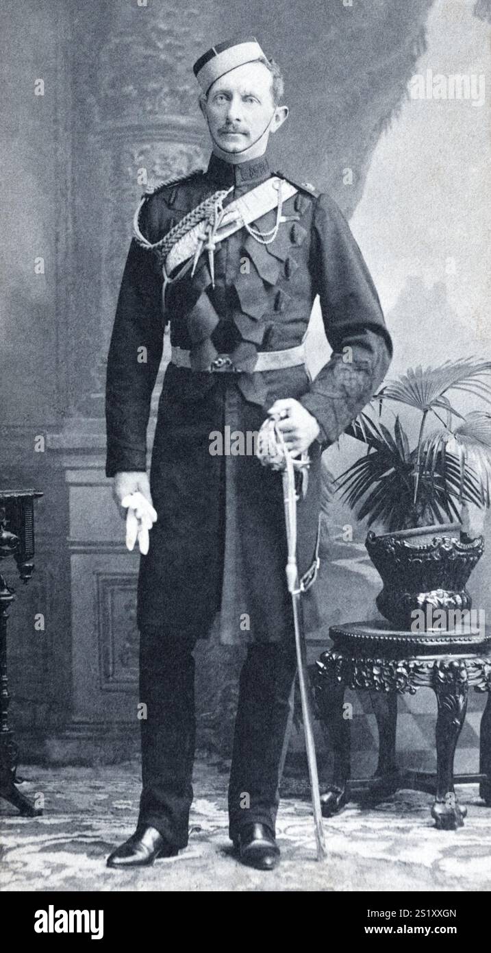 Un maggiore di cavalleria dell'esercito britannico, tardo periodo vittoriano. Foto Stock