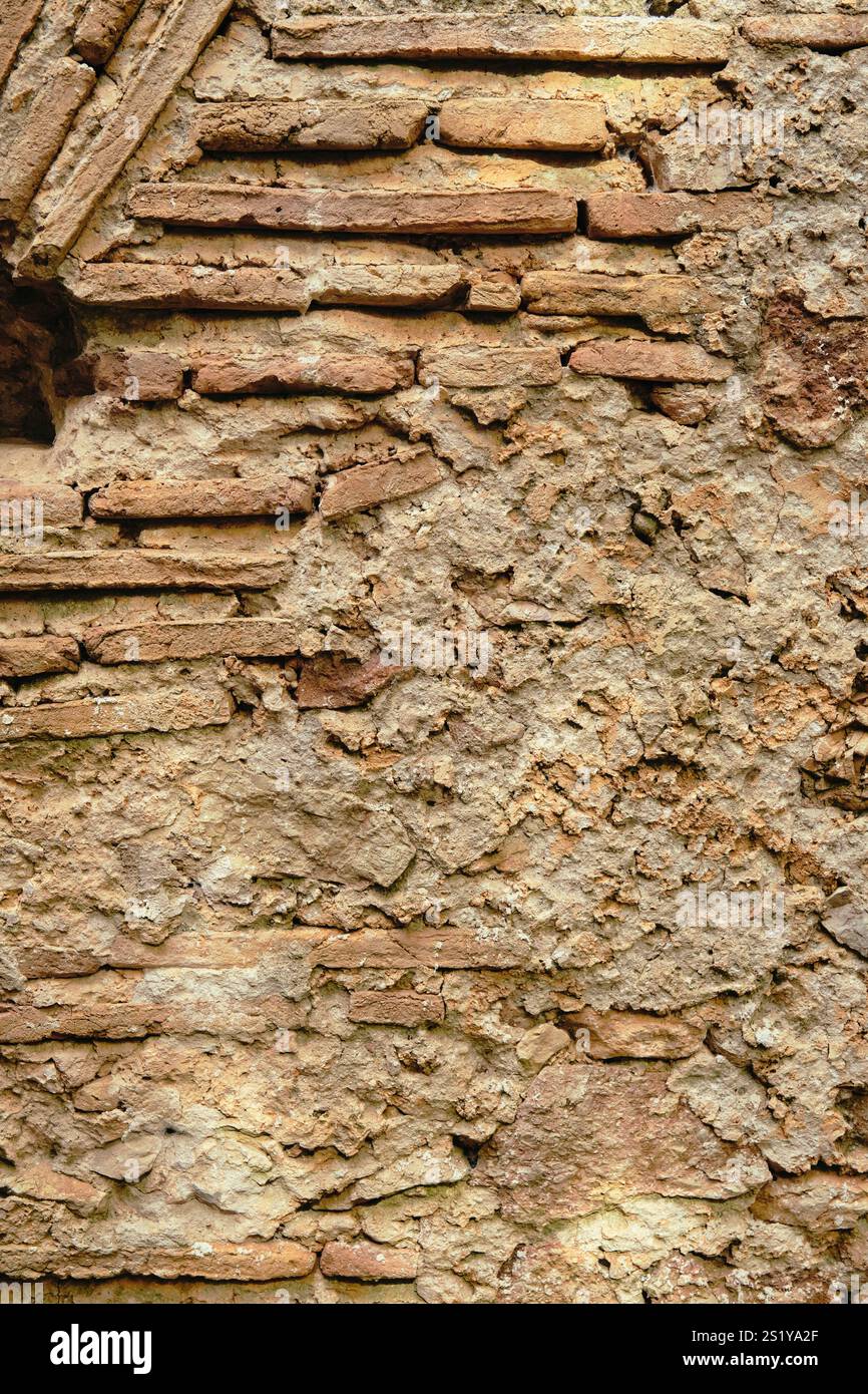 sfondo di un vecchio muro di mattoni Foto Stock