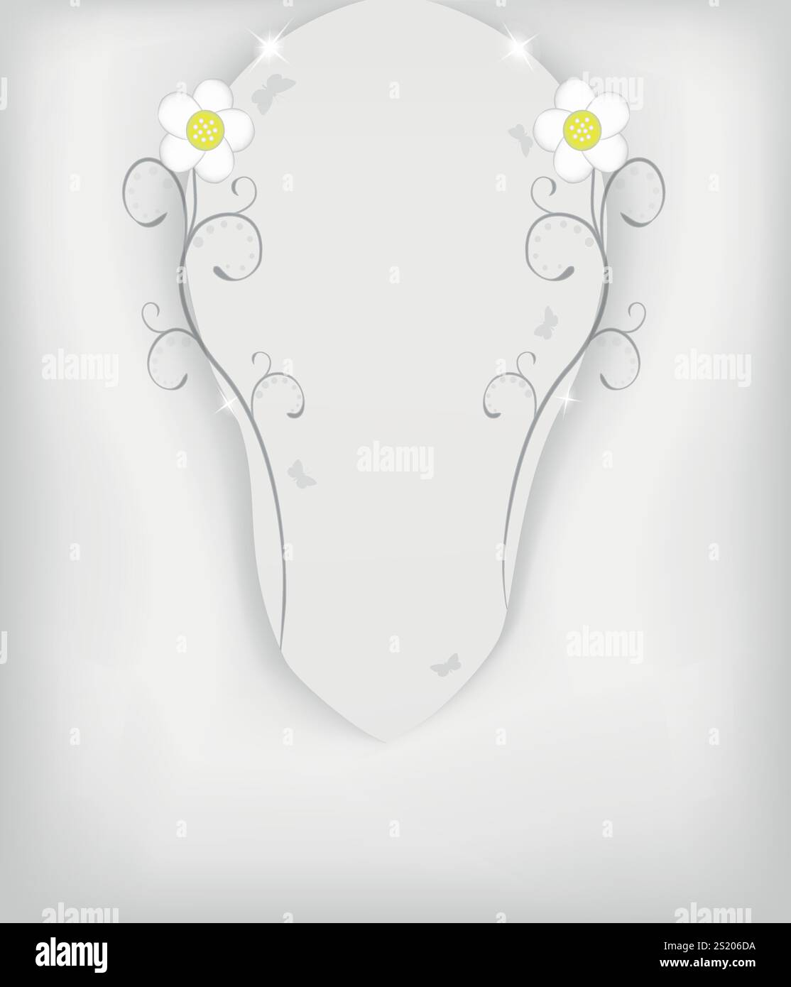 Cartolina vettoriale con margherite, EPS 10 Illustrazione Vettoriale