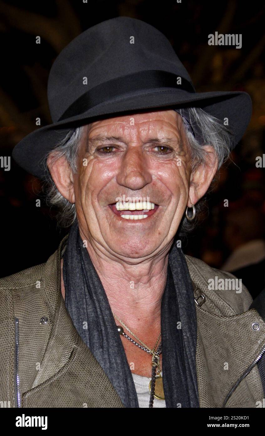 Keith Richards alla premiere di Los Angeles di "Pirati dei Caraibi: Sulle maree straniere" tenutasi al Disneyland di Anaheim il 7 maggio 2011. Foto Stock