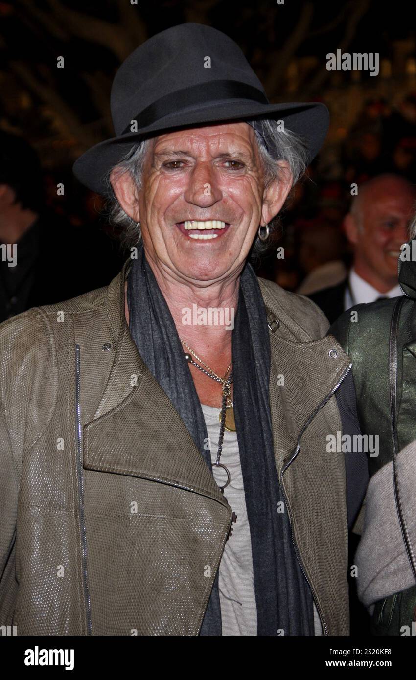 Keith Richards alla premiere di Los Angeles di "Pirati dei Caraibi: Sulle maree straniere" tenutasi al Disneyland di Anaheim il 7 maggio 2011. Foto Stock