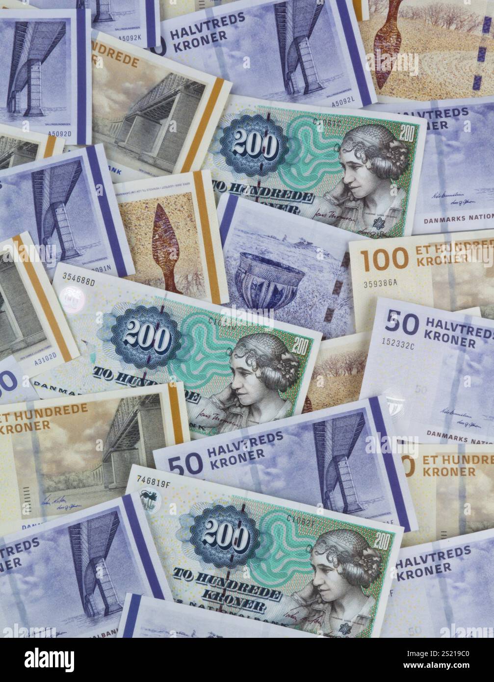 Corone danesi. Valuta dalla Danimarca in Europa. Austria Foto Stock