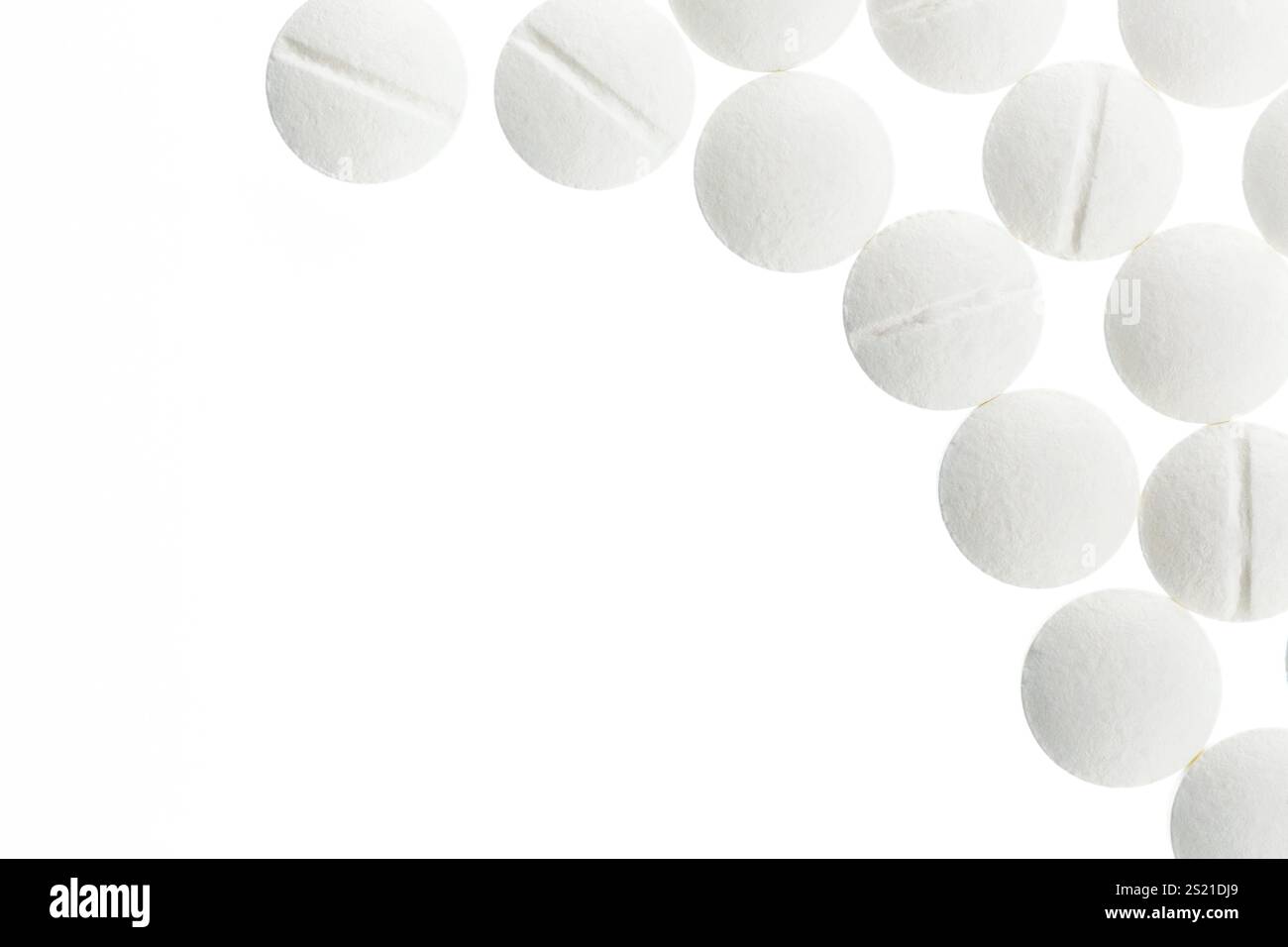 Tavolette bianche, foto simbolica per medicina, rimedi e tablet dipendenza Austria Foto Stock