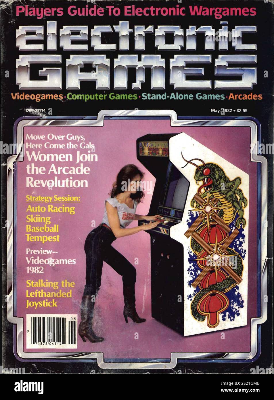 Copertina di marzo 1982 della rivista Electronic Games - "le donne si uniscono alla rivoluzione arcade" Foto Stock