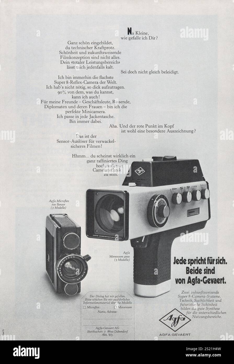 1973 spot svizzero Agfa-Gevaert Super 8 Foto Stock
