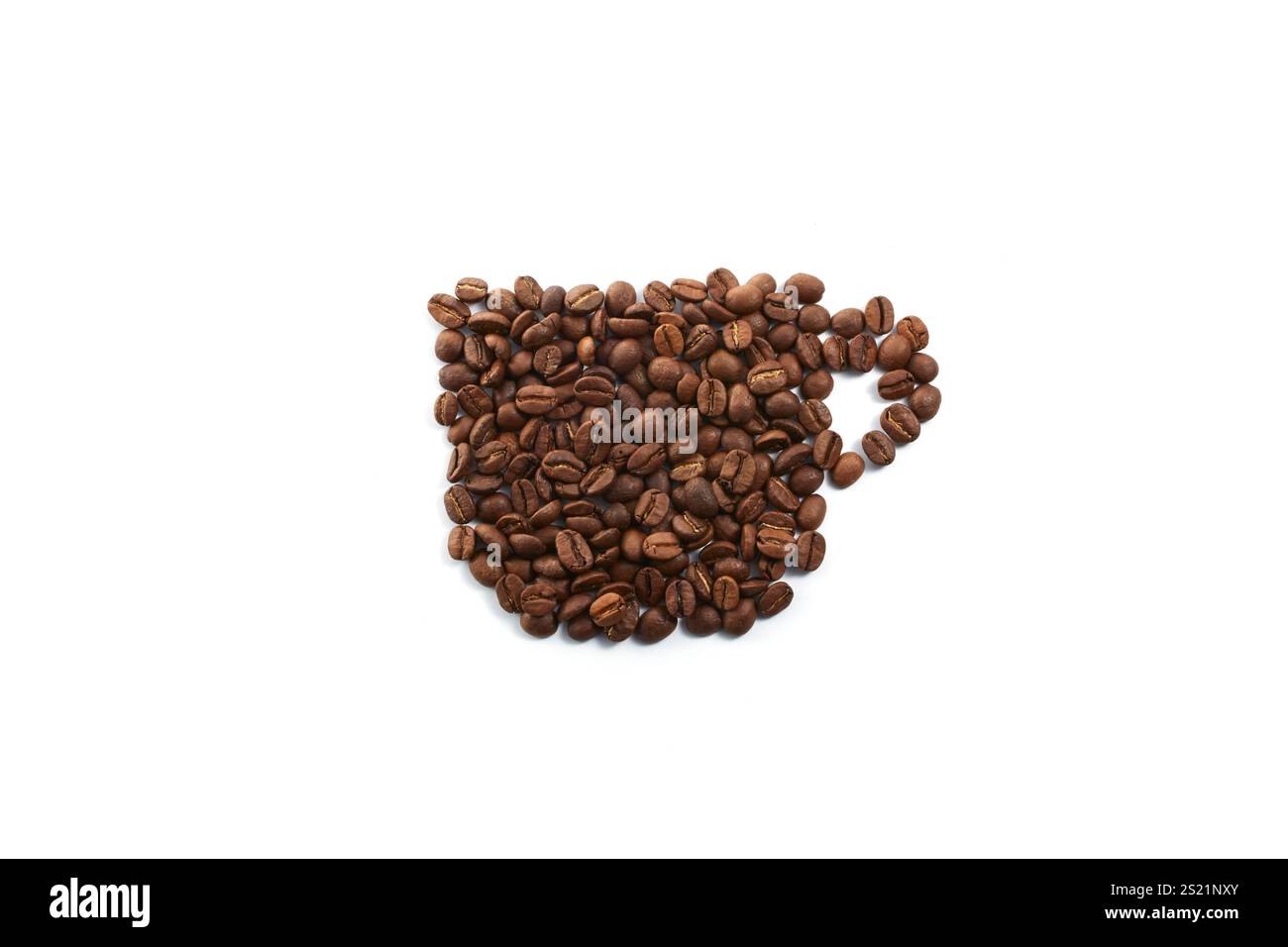 Tazza di caffè» con chicchi di caffè Foto Stock