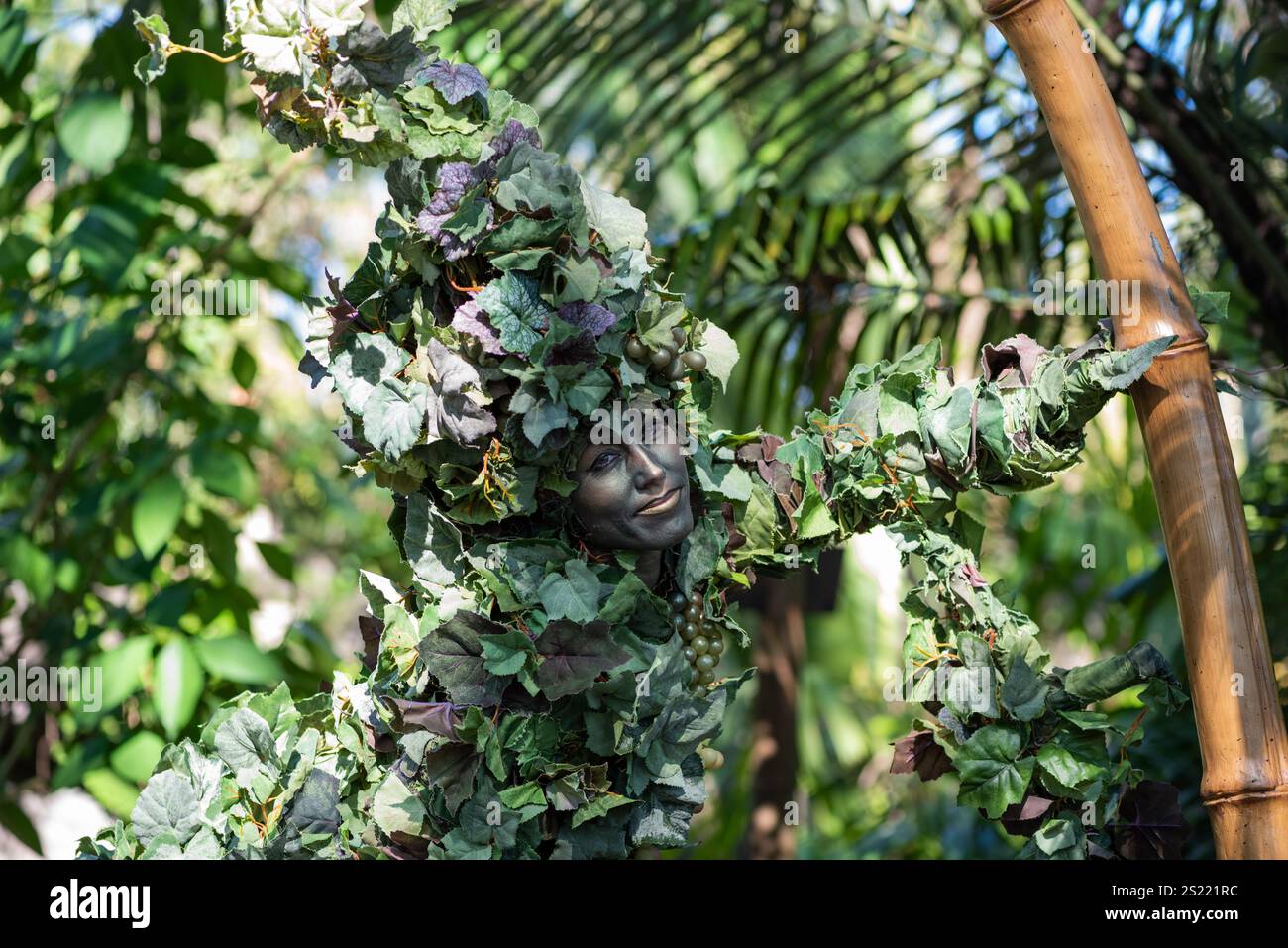 Orlando, Florida USA - 13 dicembre 2017: Divine at Disney's Animal Kingdom è alto circa 4 metri ed è arroccato su palafitte avvolte da vigne ornate Foto Stock