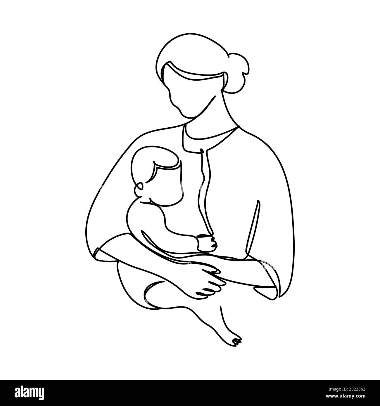 International Childrens Dayspremendo l'amore per i bambini in un'arte della linea Day Protection Illustrazione Vettoriale