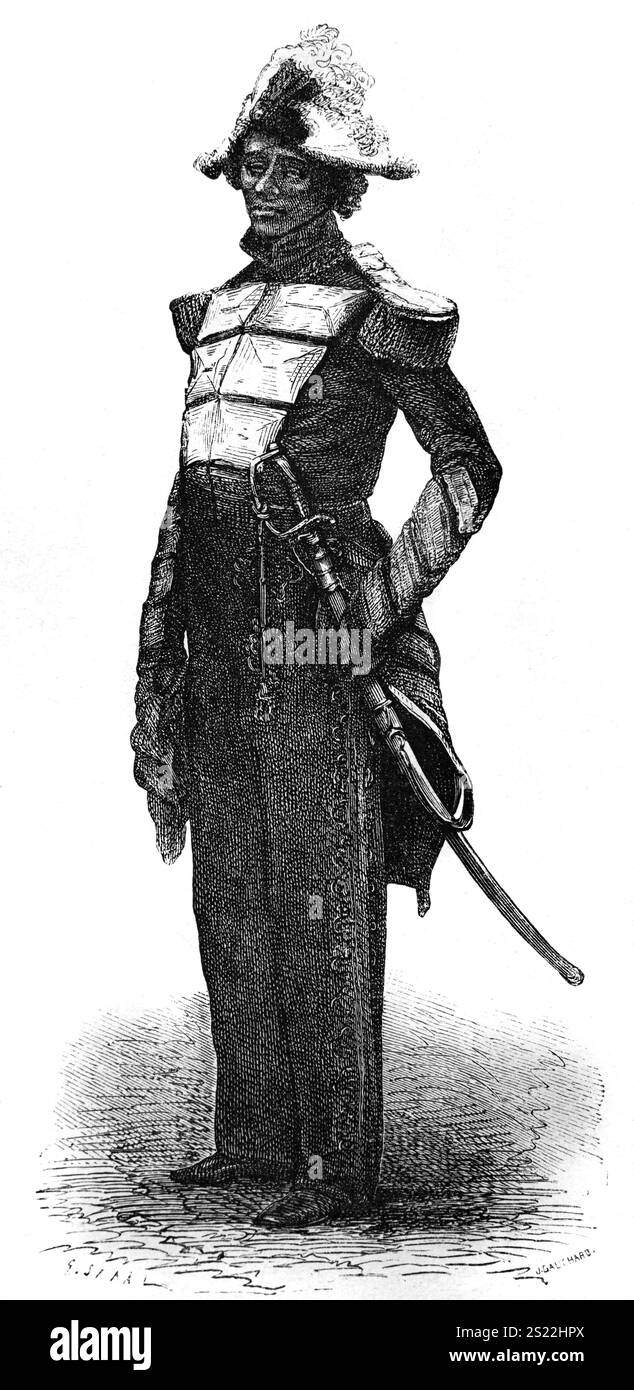 Governatore di Tamatave, ora Toamasina, Madagascar Africa. Incisione vintage o storica o illustrazione 1864 Foto Stock