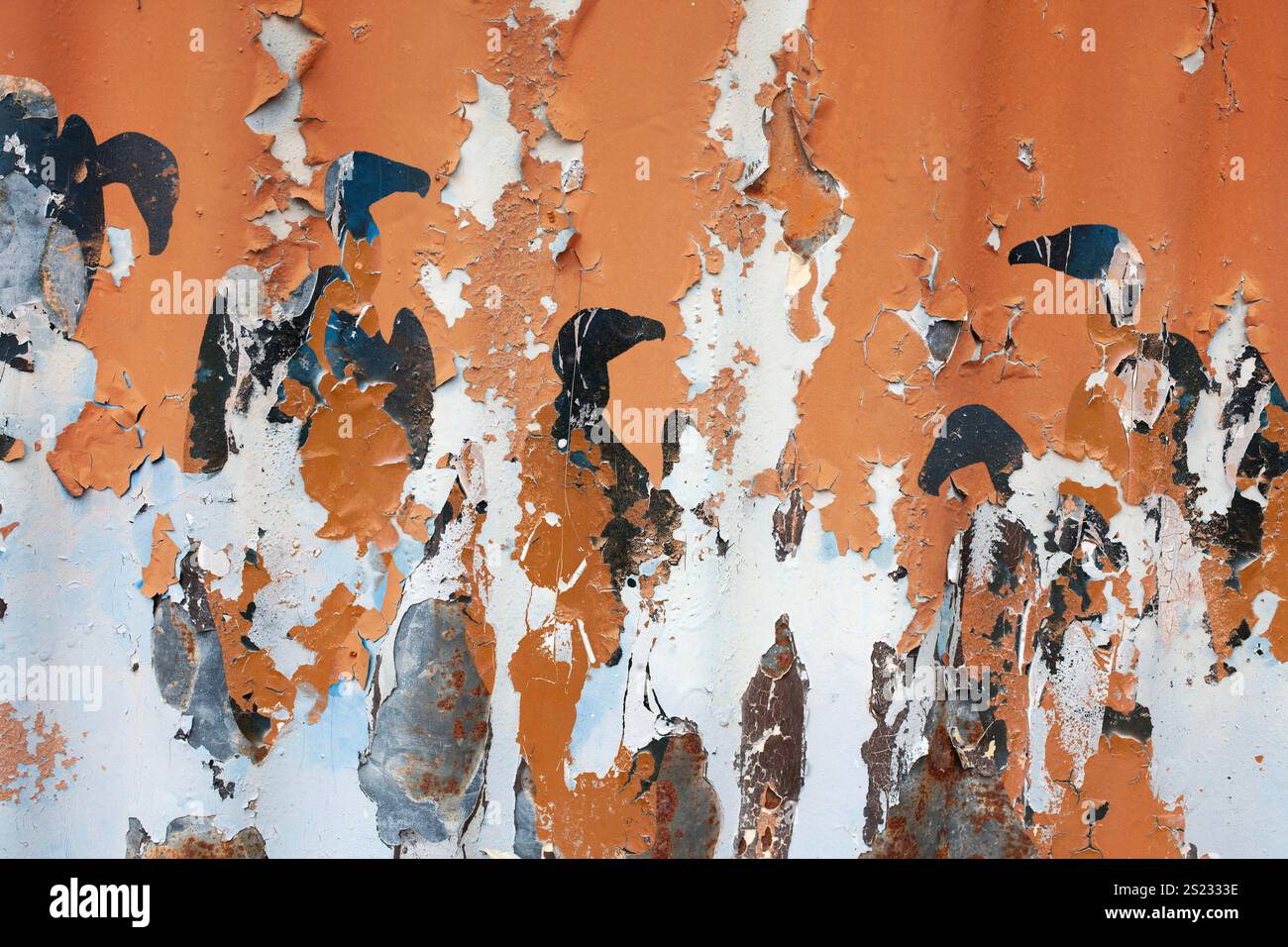 Avvoltoi in una scena astratta intemprata Foto Stock