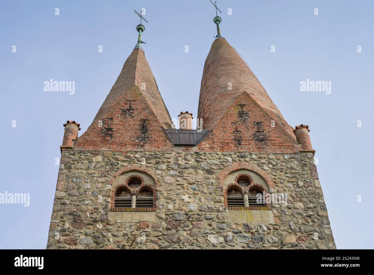 Evangelische Kirche St. Martin, Brunau, Altmarkkreis Salzwedel, Sachsen-Anhalt, Deutschland *** Chiesa evangelica di S. Martino, Brunau, Altmarkkreis Salzwedel, Sassonia-Anhalt, Germania Foto Stock